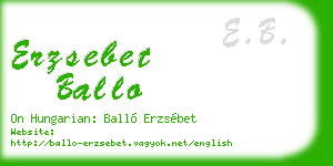 erzsebet ballo business card