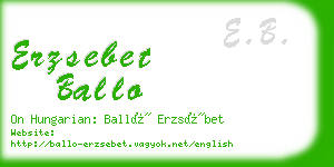 erzsebet ballo business card